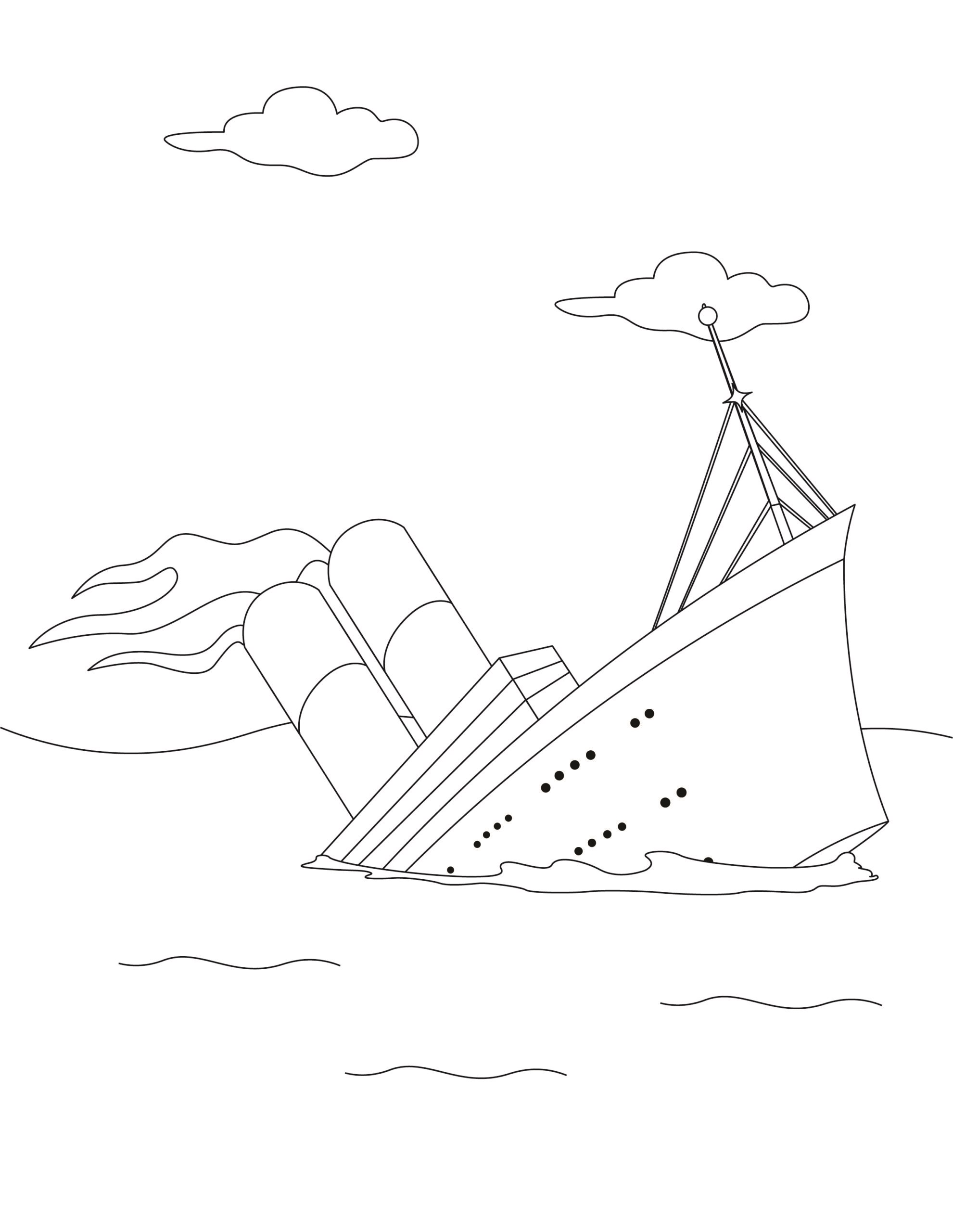 Titanic Coloring Pages