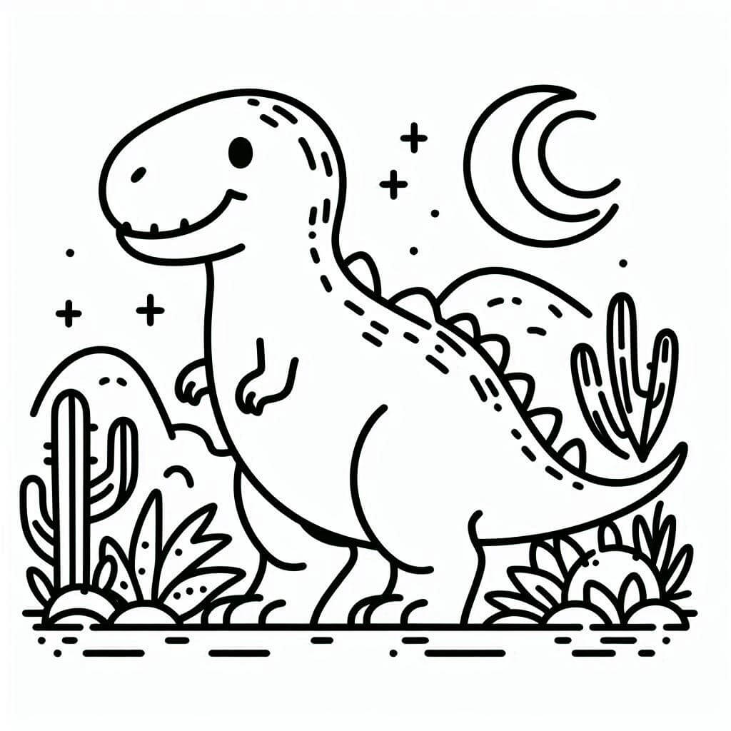 easy dinosaur coloring pages