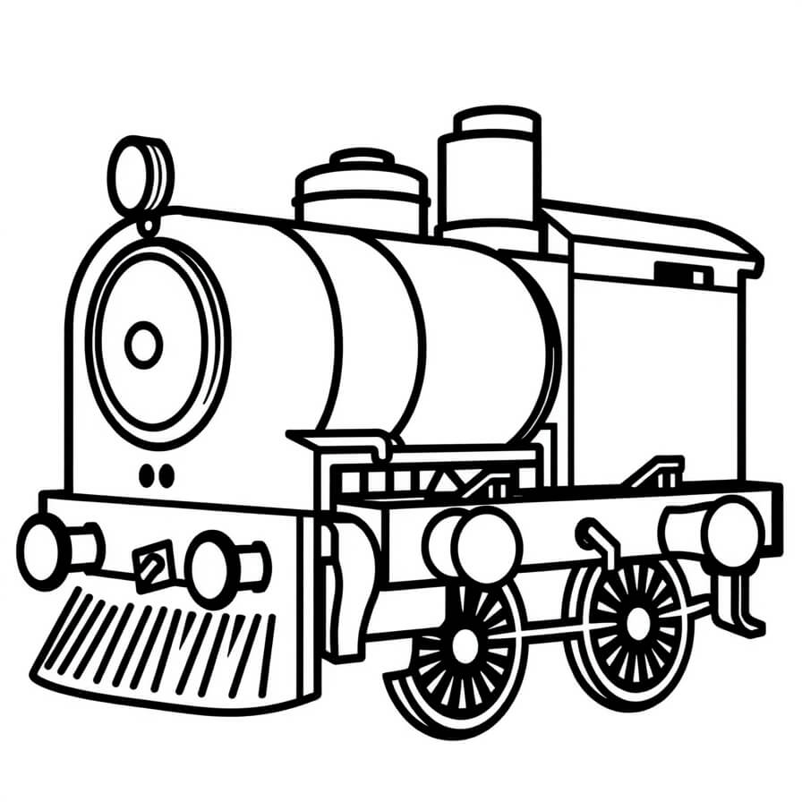 easy train coloring pages