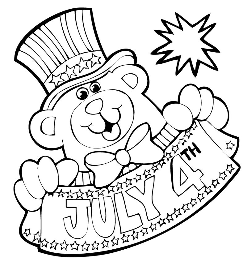 4th Of July Printable Coloring Pages