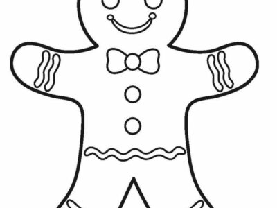 A Gingerbread Man Coloring Page