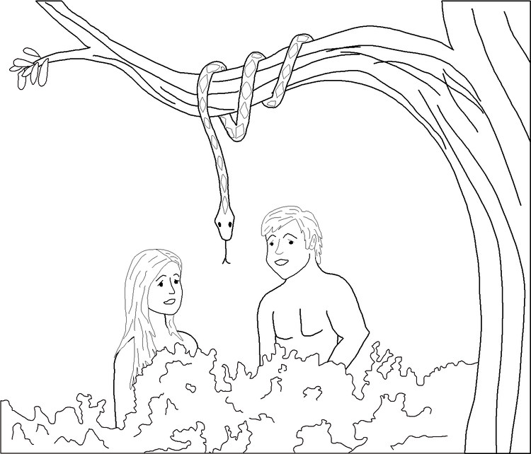 Adam And Eve Coloring Pages