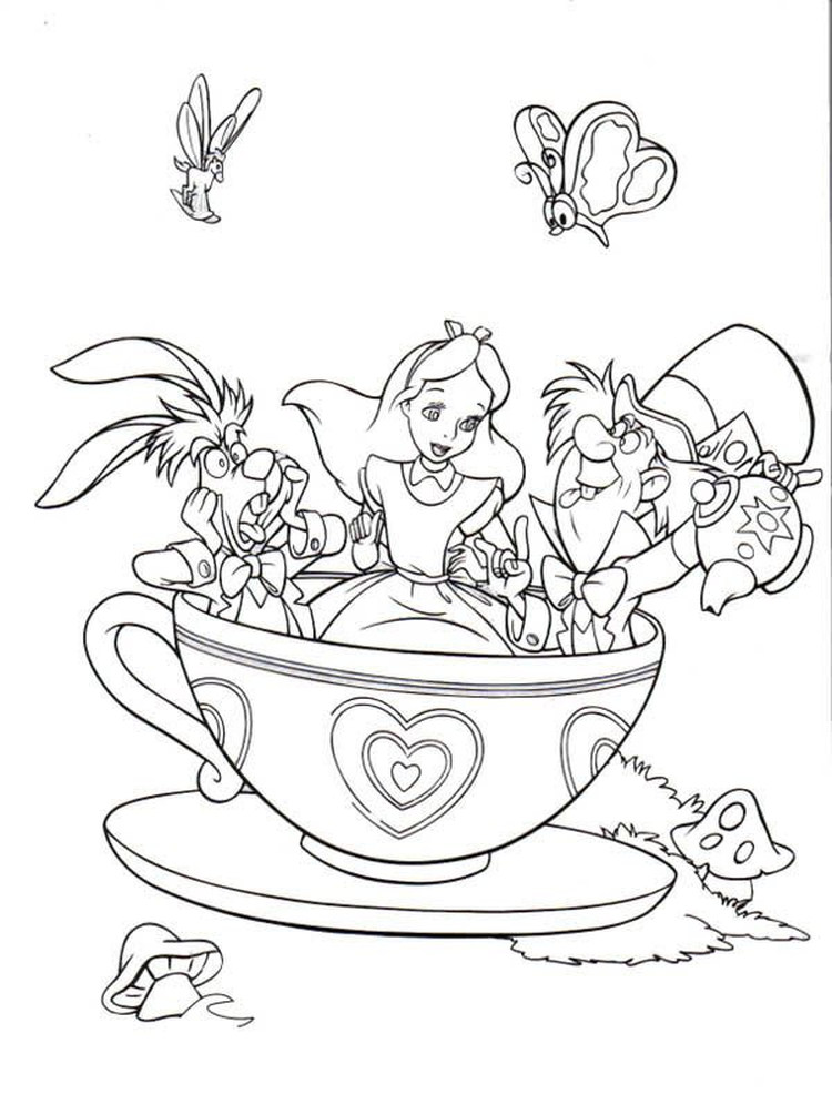 Alice In Wonderland Coloring Pages