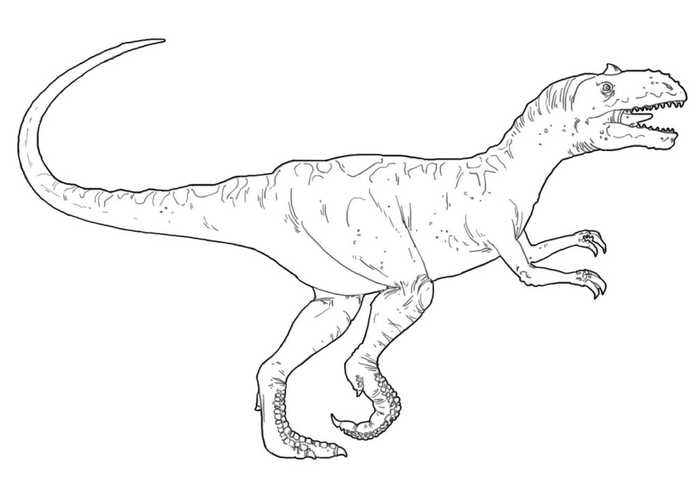 Allosaurus Dinosaur Coloring Page