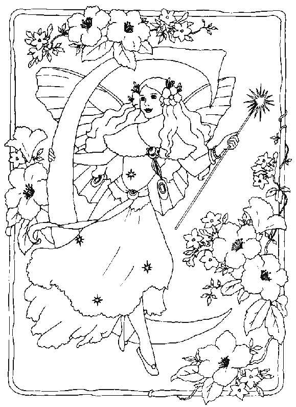 Alphabet C Fairy Coloring Pages