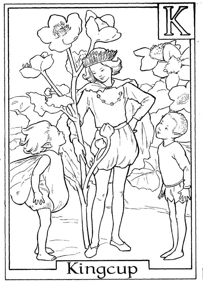 Alphabet Fairy Kingcup Coloring Pages