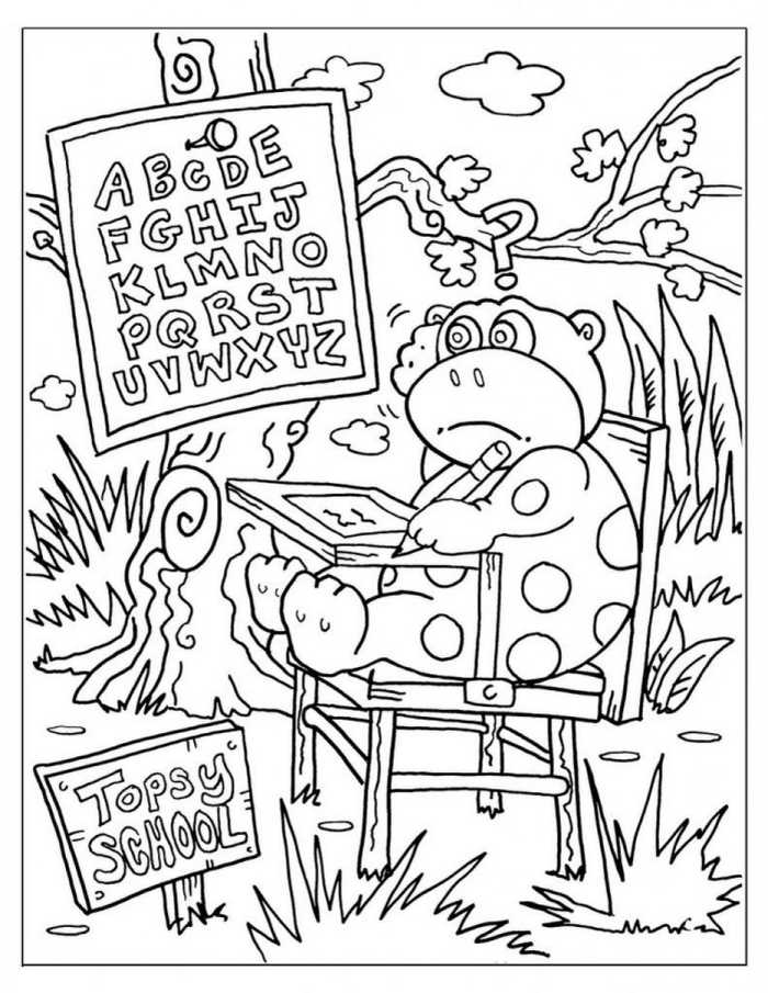 Alphabet Kindergarten Coloring Pages