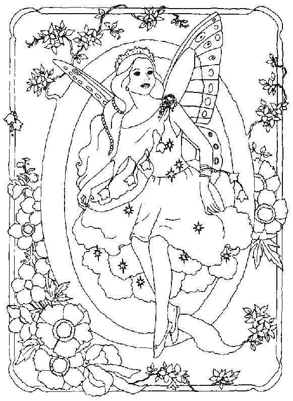 Alphabet Q Fairy Coloring Pages