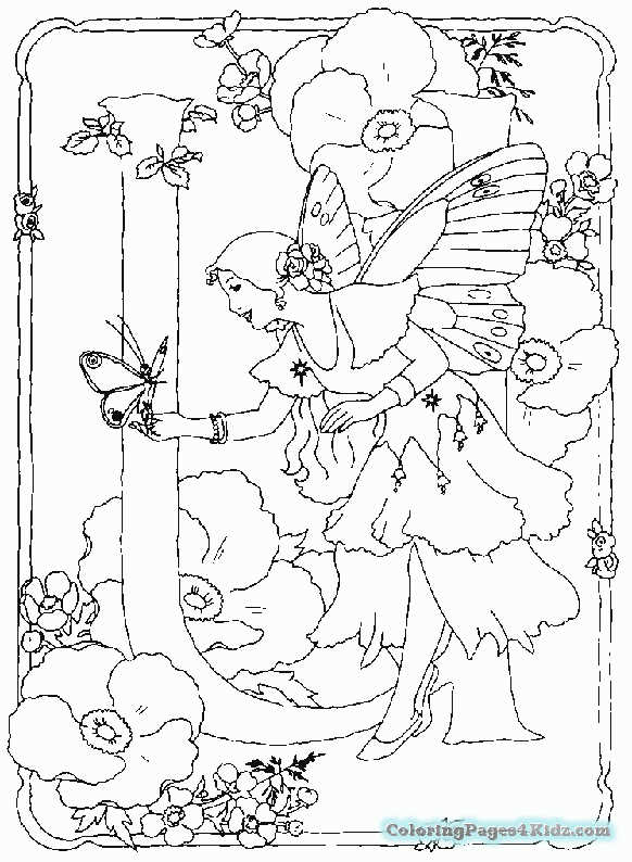 Alphabet U Fairy Coloring Pages