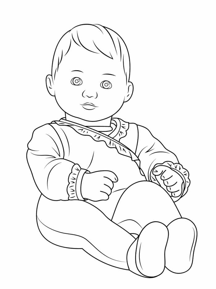 American Girl Bitty Baby Doll Coloring Pages