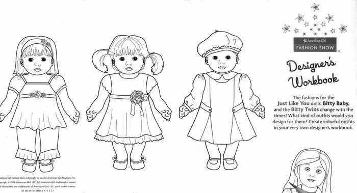 American Girl Doll Bitty Baby Coloring Pages