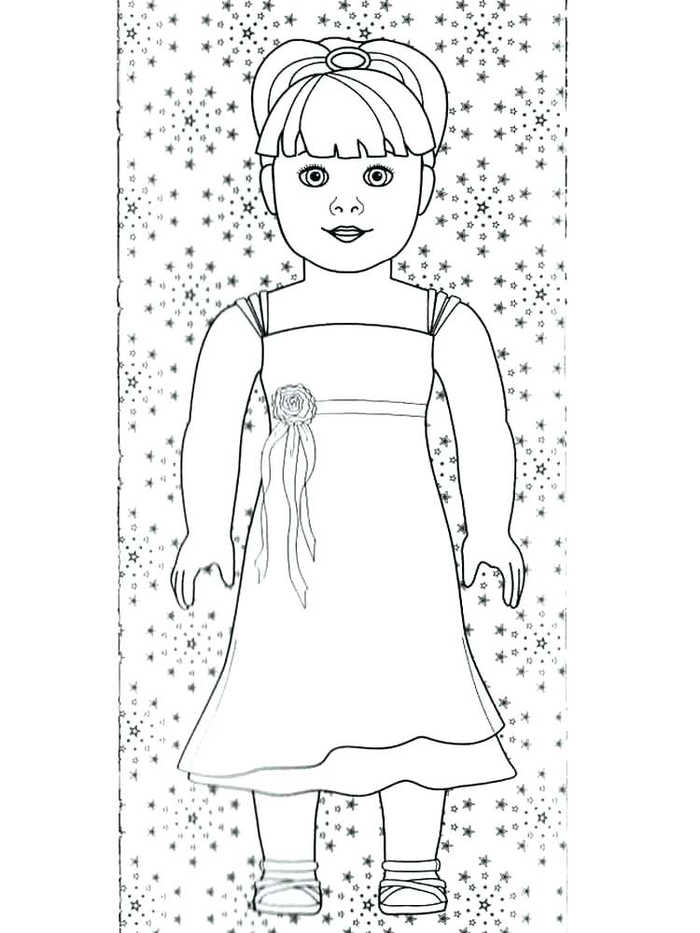 American Girl Doll Coloring Page Printables