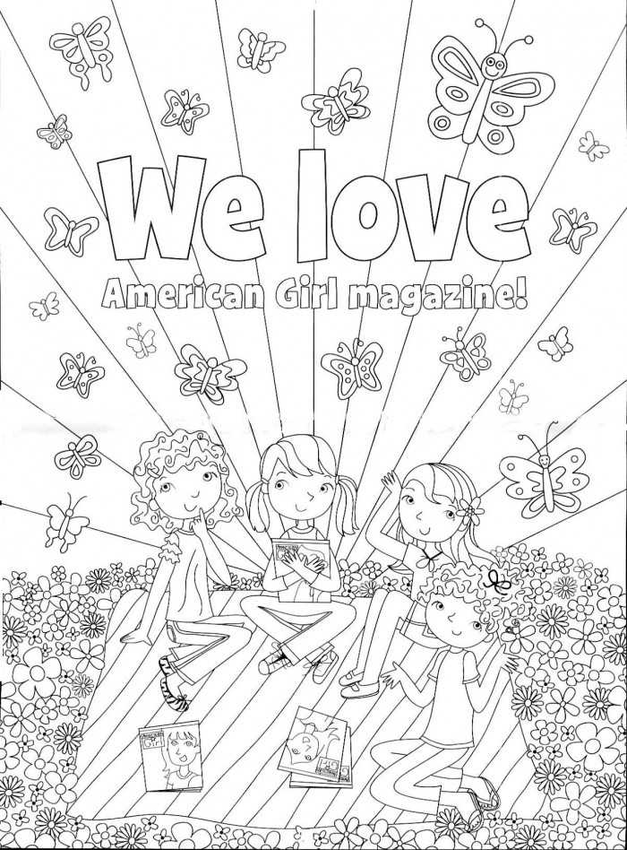 American Girl Doll Magazine Coloring Pages