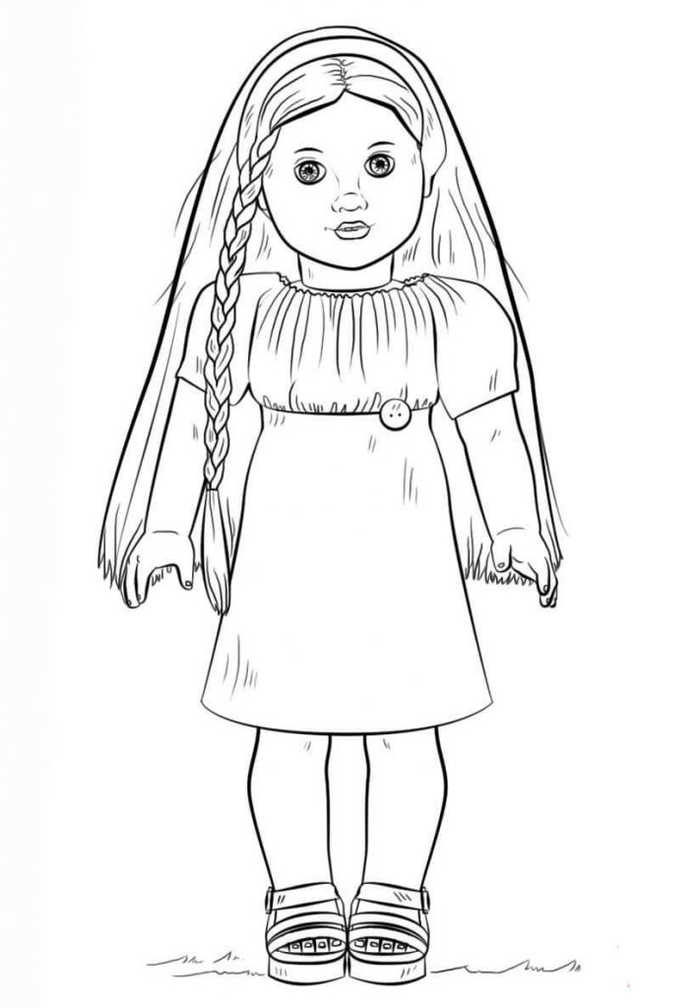 American Girl Doll Printable Coloring Page