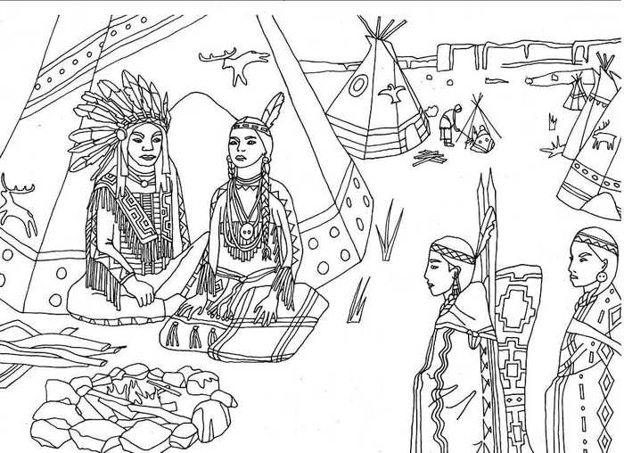 American Indians Coloring Pages