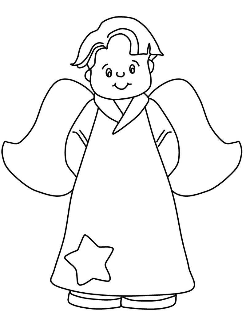 Angel Coloring Pages For Preschool