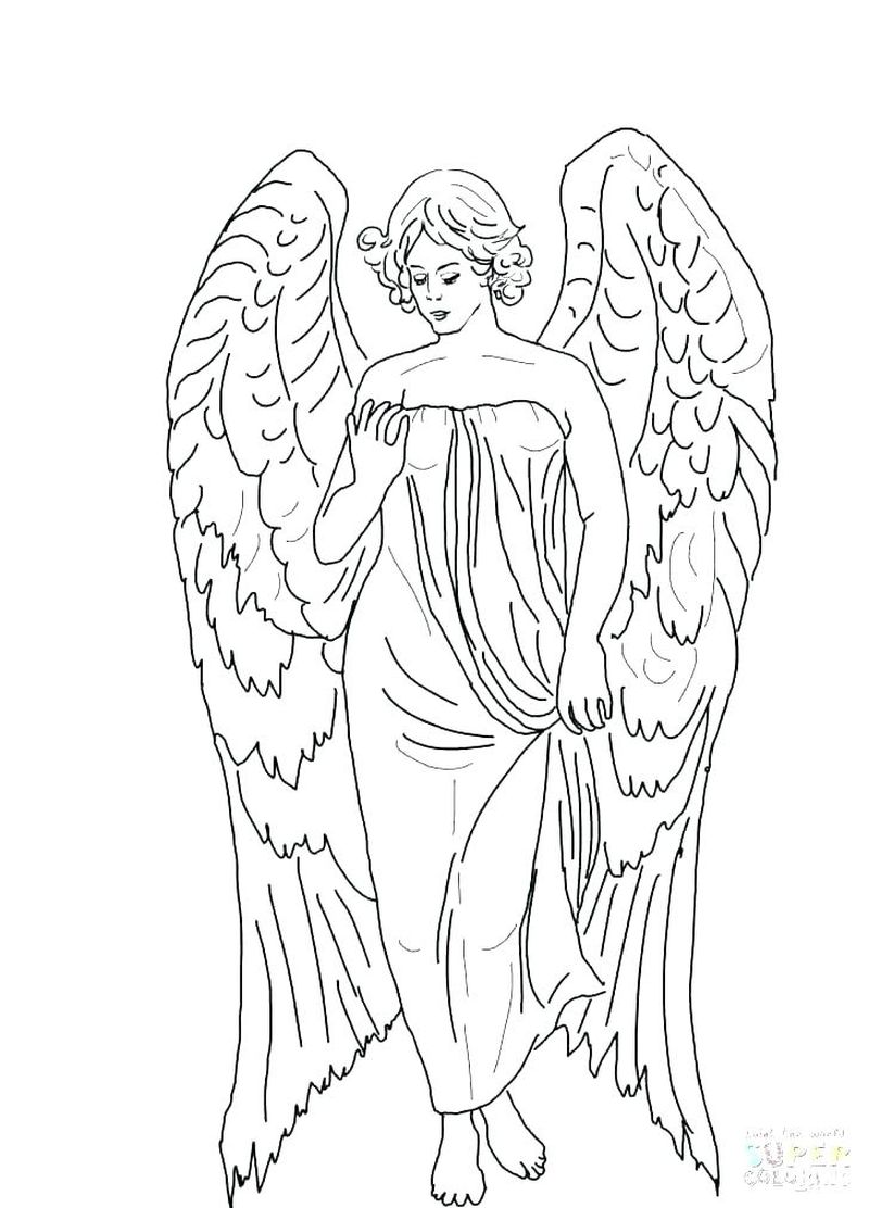 Angel Coloring Pages Kids