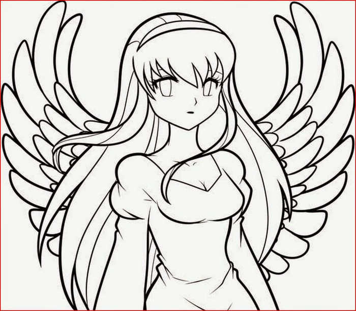 Anime Angel Coloring Pages