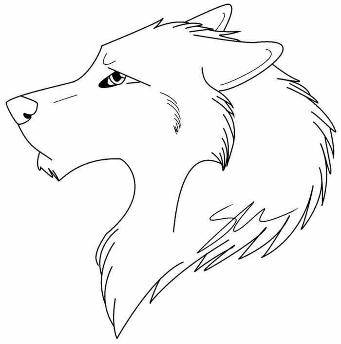 Anime Wolf Couples Coloring Pages