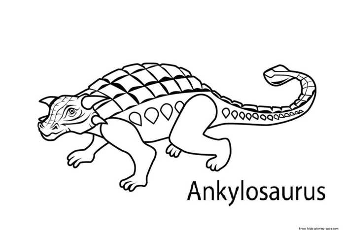 Ankylosaurus Dinosaur Coloring Pages