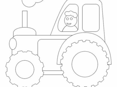 Antique Tractor Coloring Pages