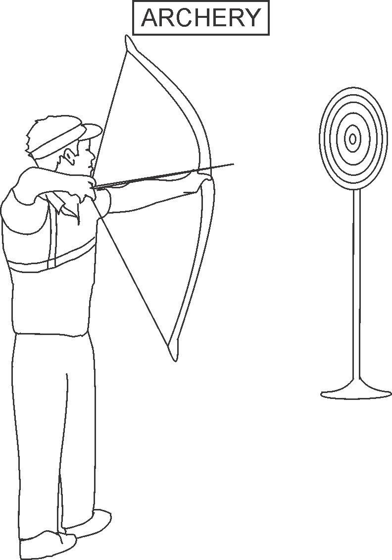 archery coloring pages