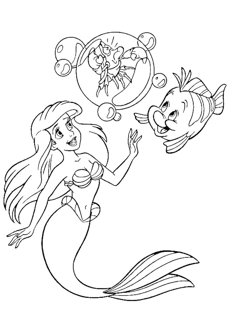 Ariel And Eric Coloring Pages