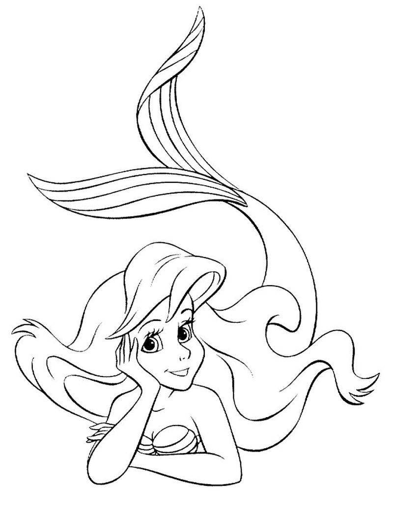 Ariel Coloring Sheet