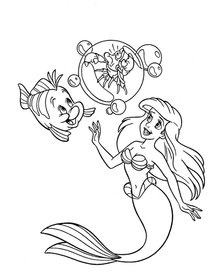 Ariel Little Mermaid Coloring Pages