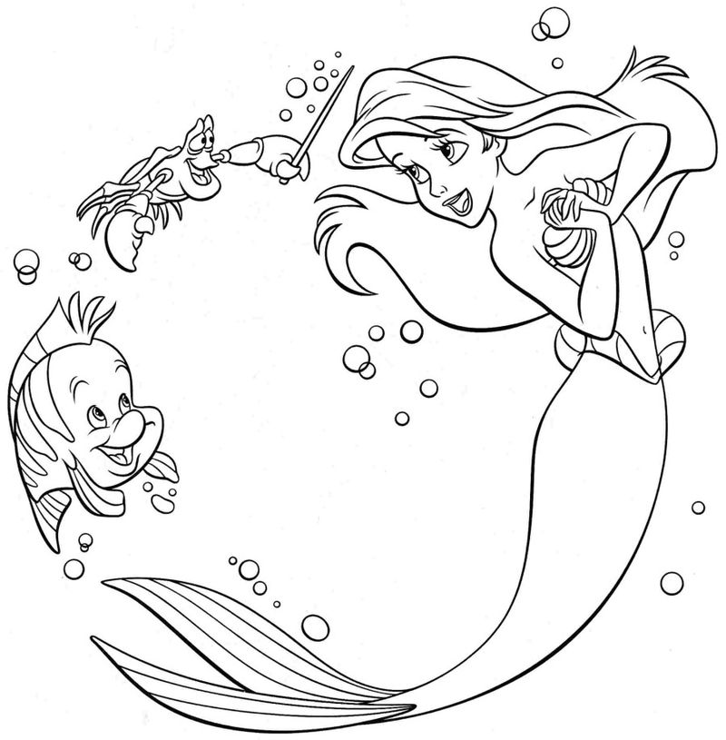 Ariel Little Mermaid Coloring Pages