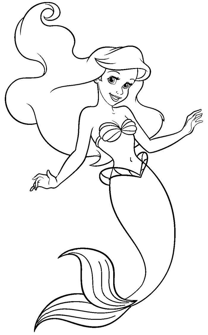 Ariel The Little Mermaid Coloring Pages