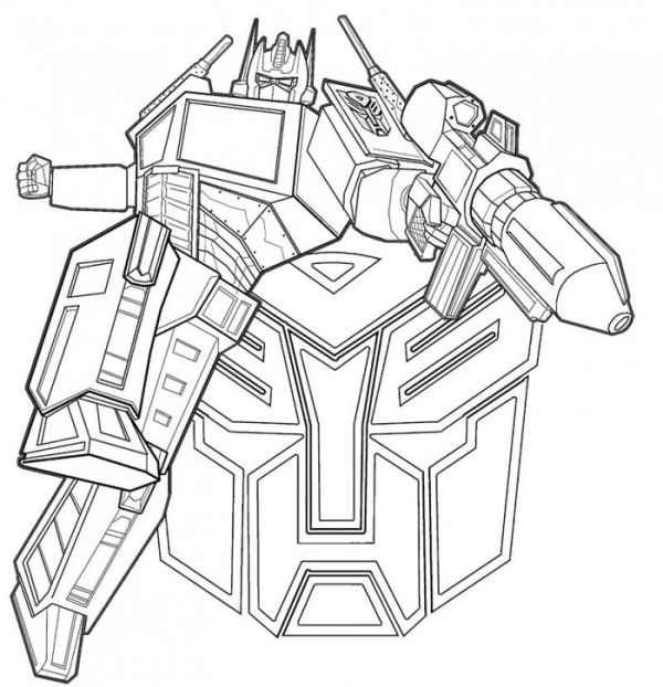 Autobot optimus prime coloring pages