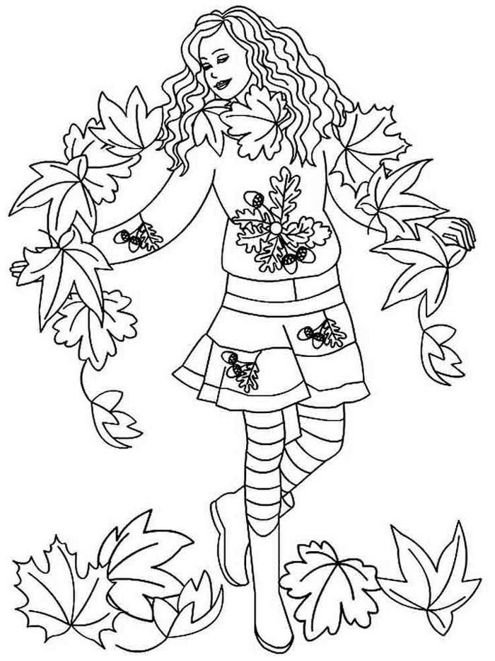 Autumn Coloring Pages Cut Out