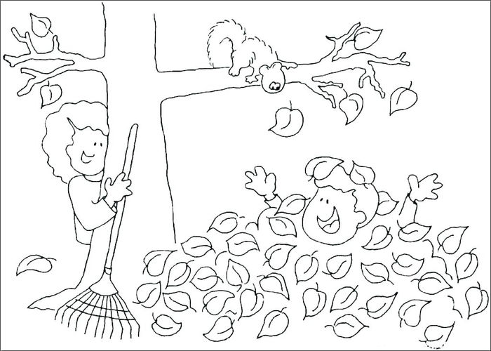 Autumn Landscape Coloring Pages