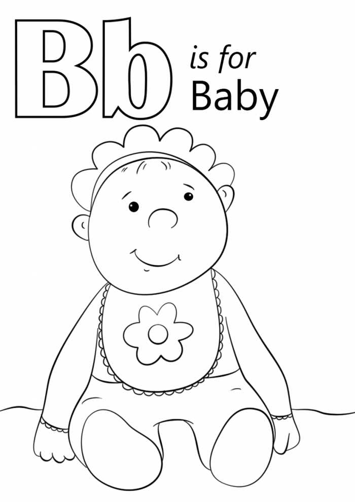 B For Baby Coloring Page