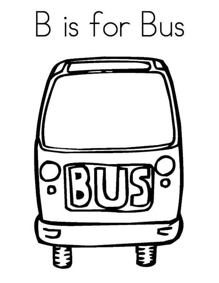 B Is For City Bus Coloring Pages