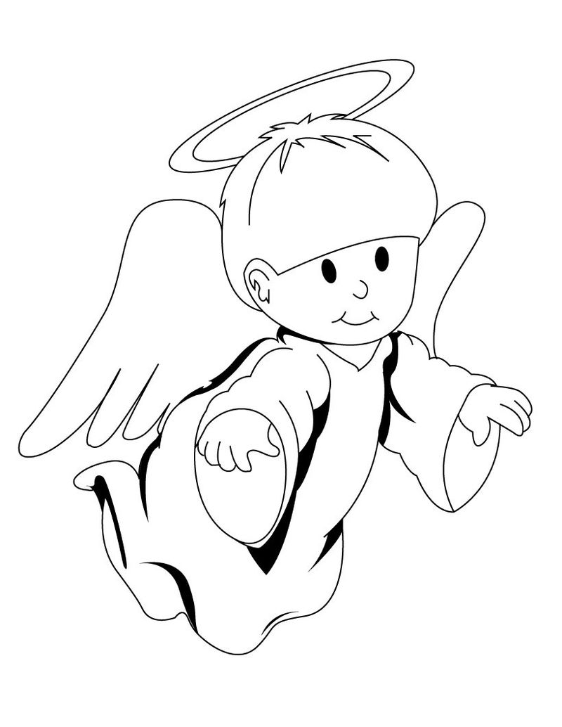 Baby Angel Coloring Pages