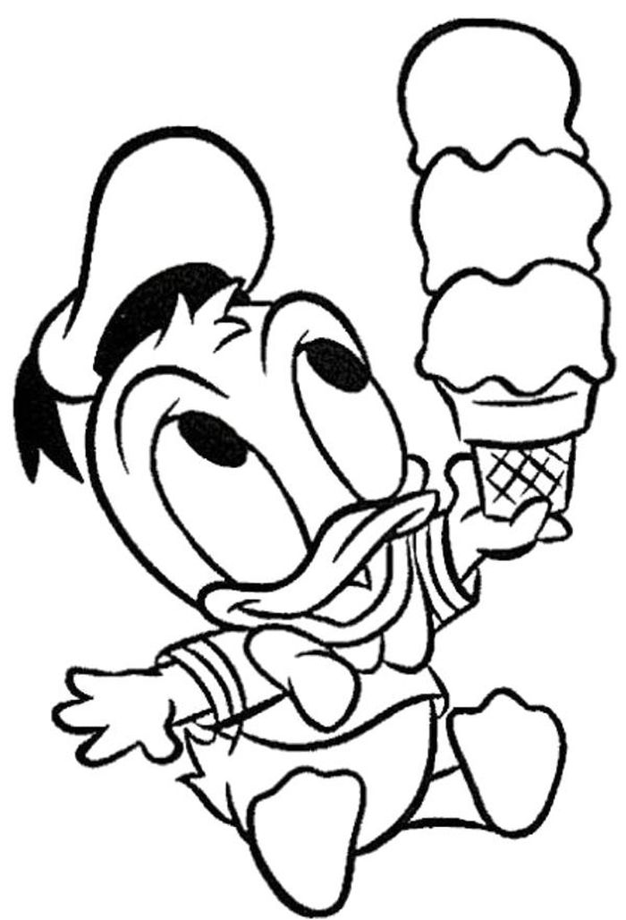 Baby Donald Duck Coloring Pages