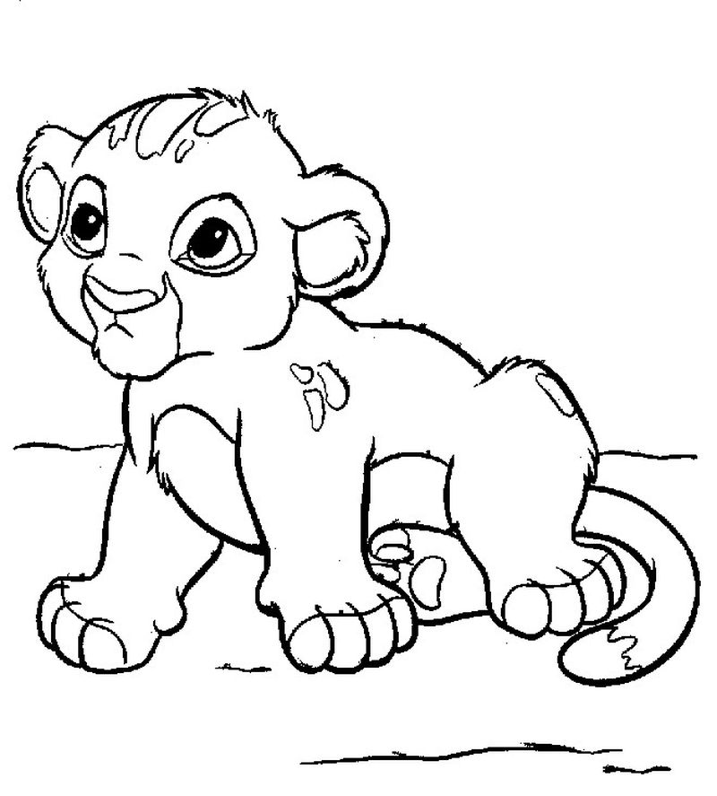 Baby Lion Coloring Pages