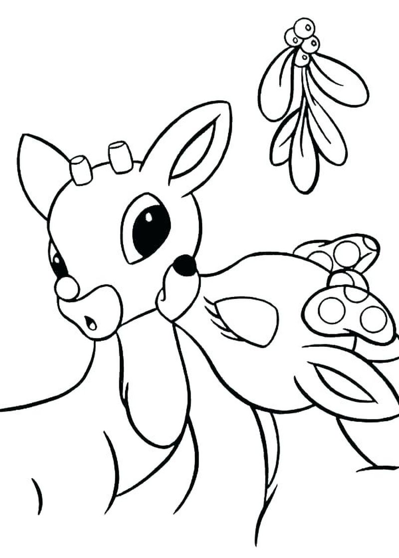 Baby Reindeer Coloring Pages