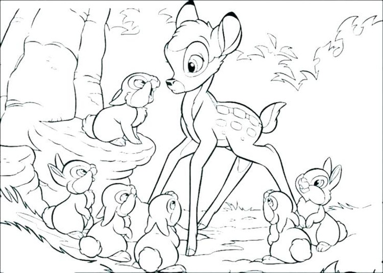 Bambi Coloring Pages For Kids