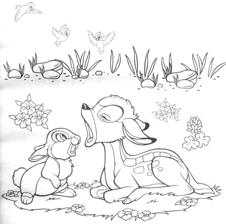 Bambi Printable Coloring Pages