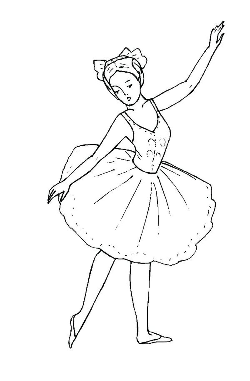 Barbie Ballerina Princess Coloring Pages