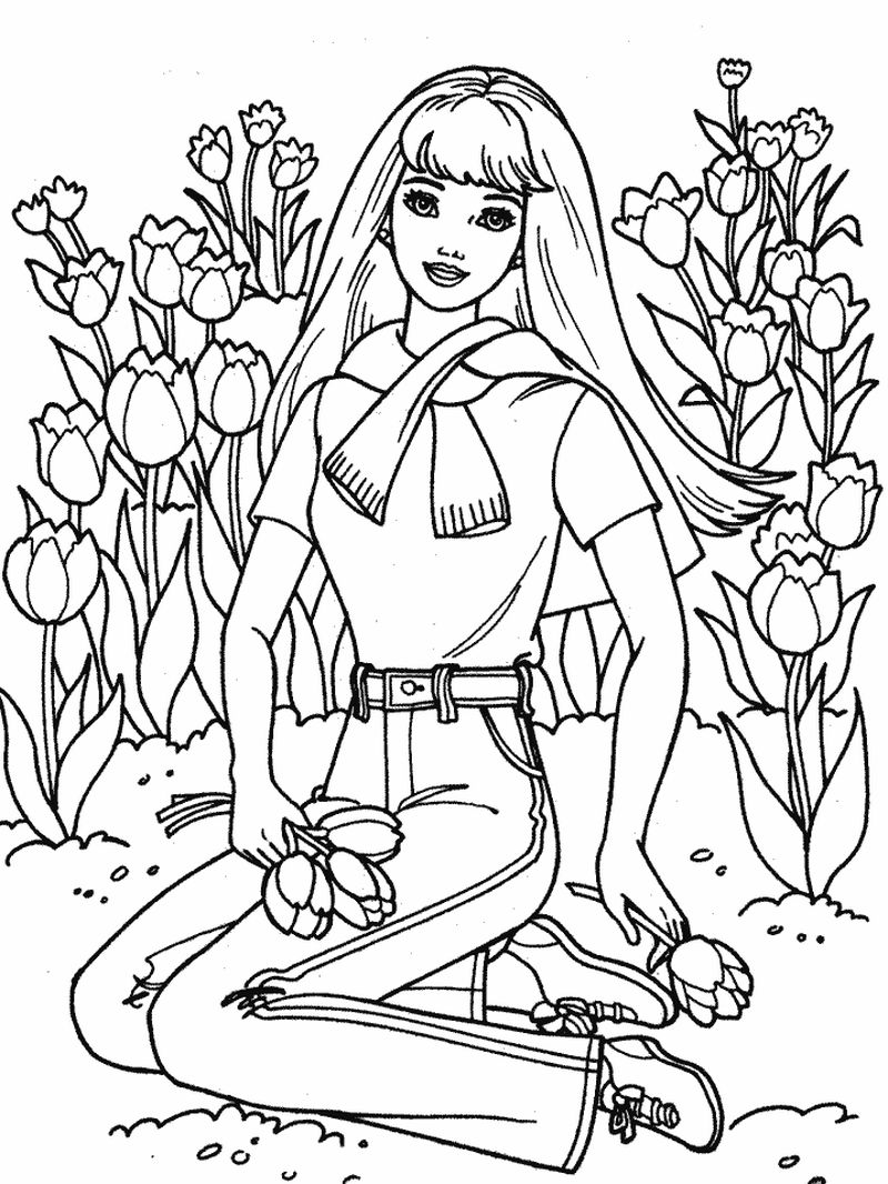 Barbie Printable Coloring Pages