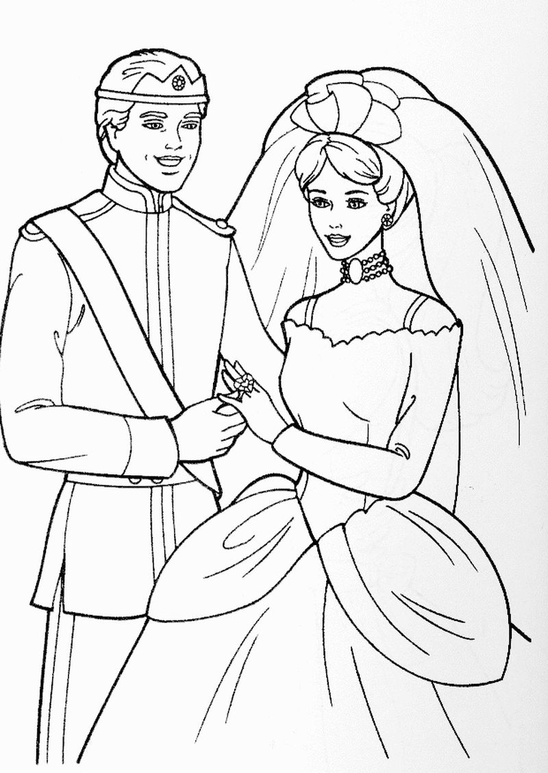 Barbie Valentine Coloring Pages