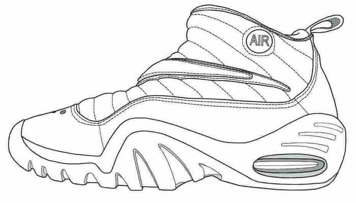 Basketball Shoes Coloring Page