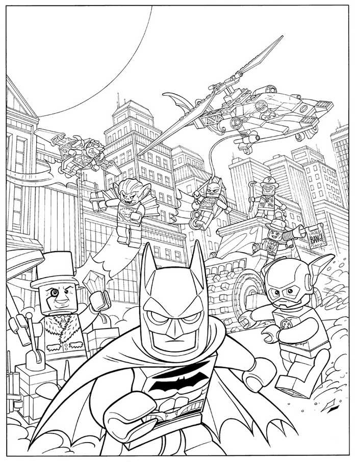 Batman Lego Coloring Page Printable