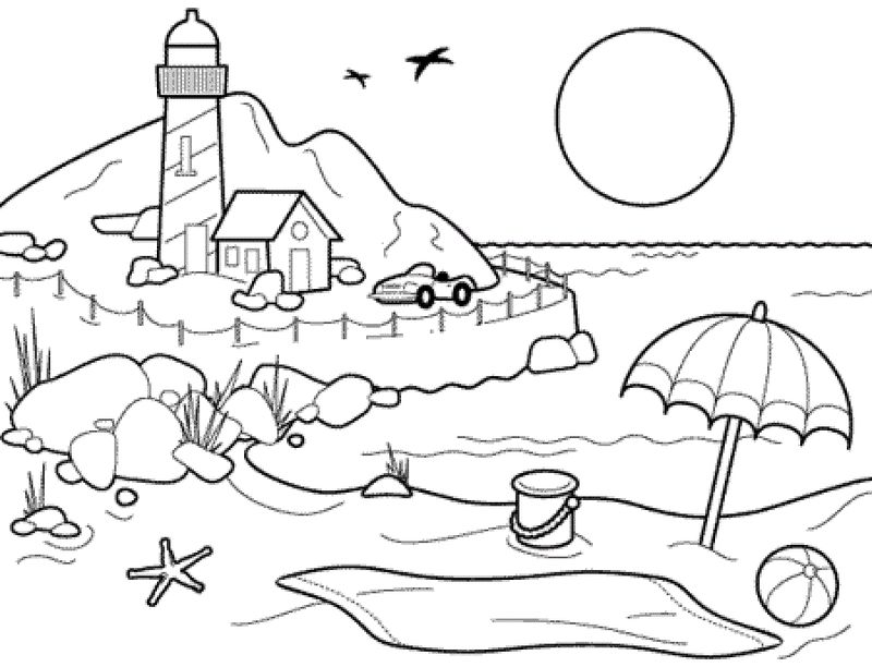 Beach Ball Coloring Pages