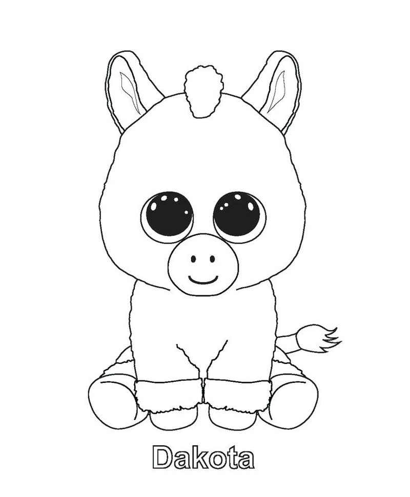 Beanie Boo Christmas Coloring Pages