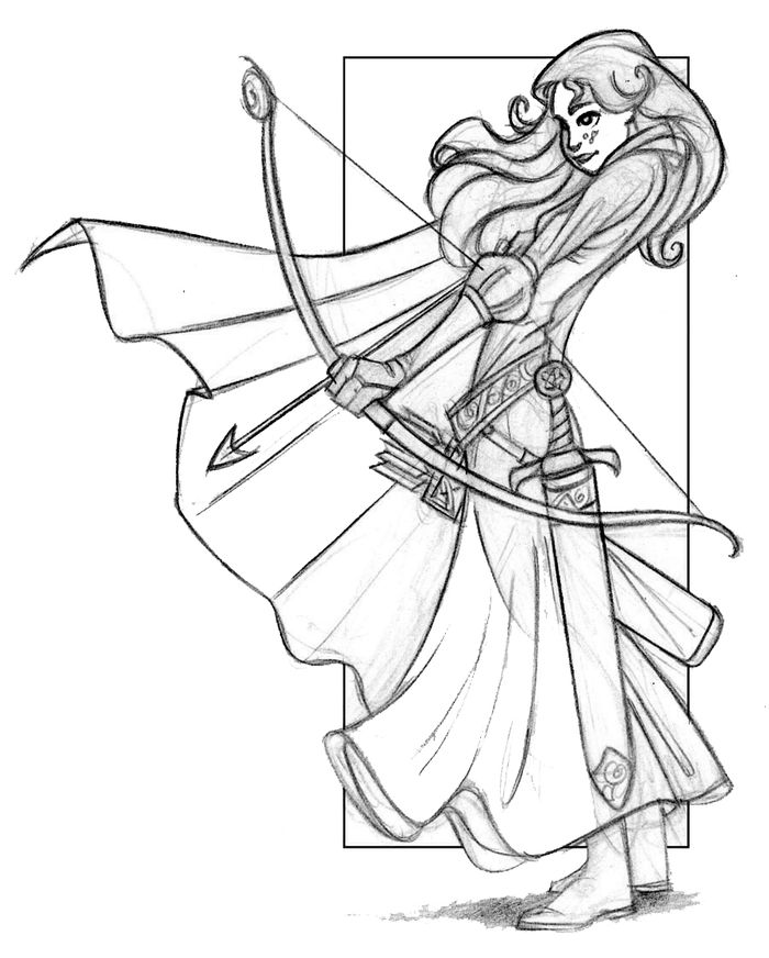 Beautiful Human Like Merida Coloring Pages